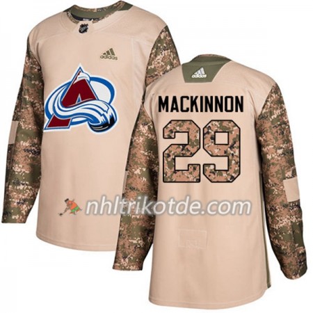 Colorado Avalanche Trikot Nathan MacKinnon 29 Adidas 2017-2018 Camo Veterans Day Practice Authentic - Herren
